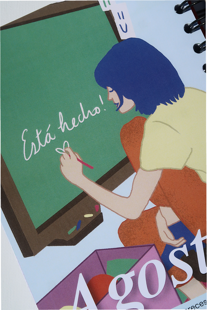 Agenda ilustrada creada por diseñadora gráfica Elena Muñoz