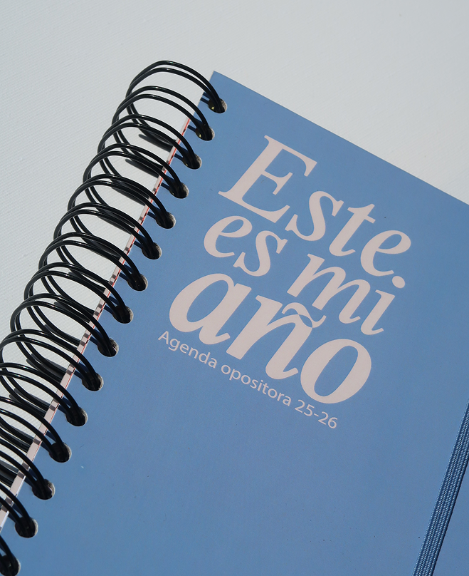 Ilustración digital para agenda opositora - proyecto de Elena Muñoz