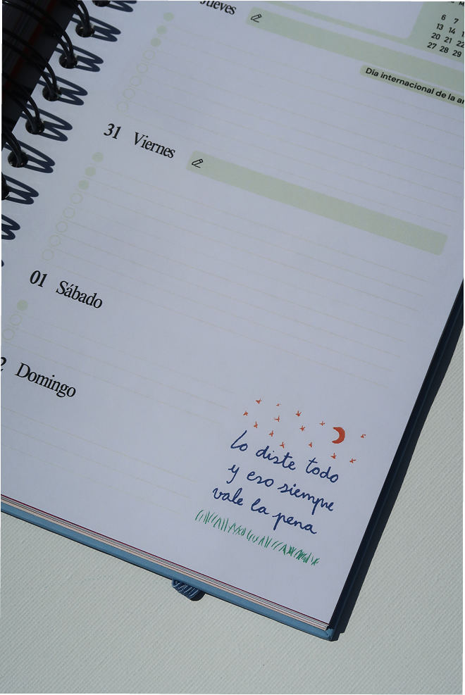 Diseño semanal ilustrado para Tu Agenda Opositora