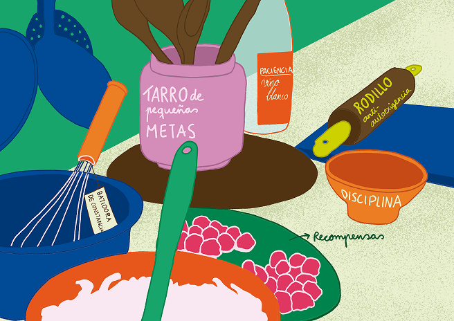 Ilustraciones y journaling en agenda de Elena Muñoz